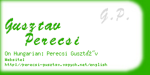 gusztav perecsi business card